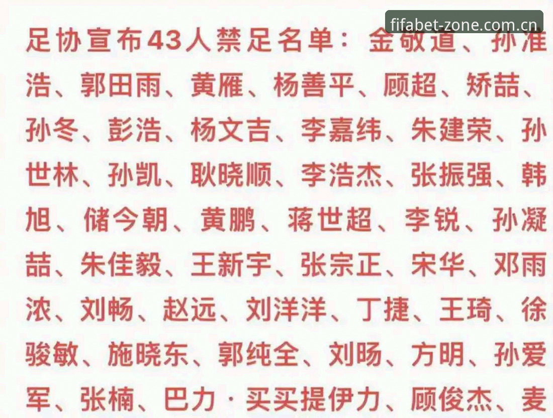 资深用户分享：足协第三批禁足名单出炉，从世界杯体育视角看中国足球反腐风暴